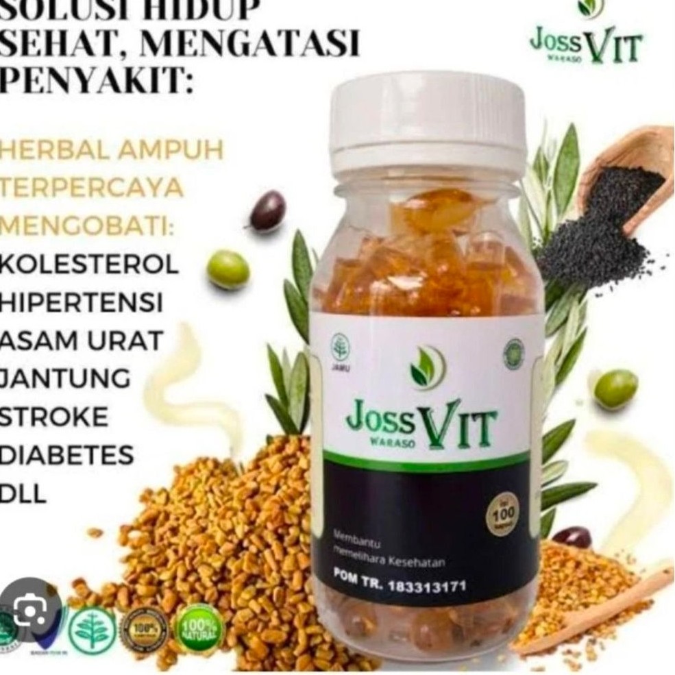 Pusat Obat JossVit Herbal 200 Kapsul - Joss vit Menurunkan Gula Darah, Kolesterol, Tekanan Darah