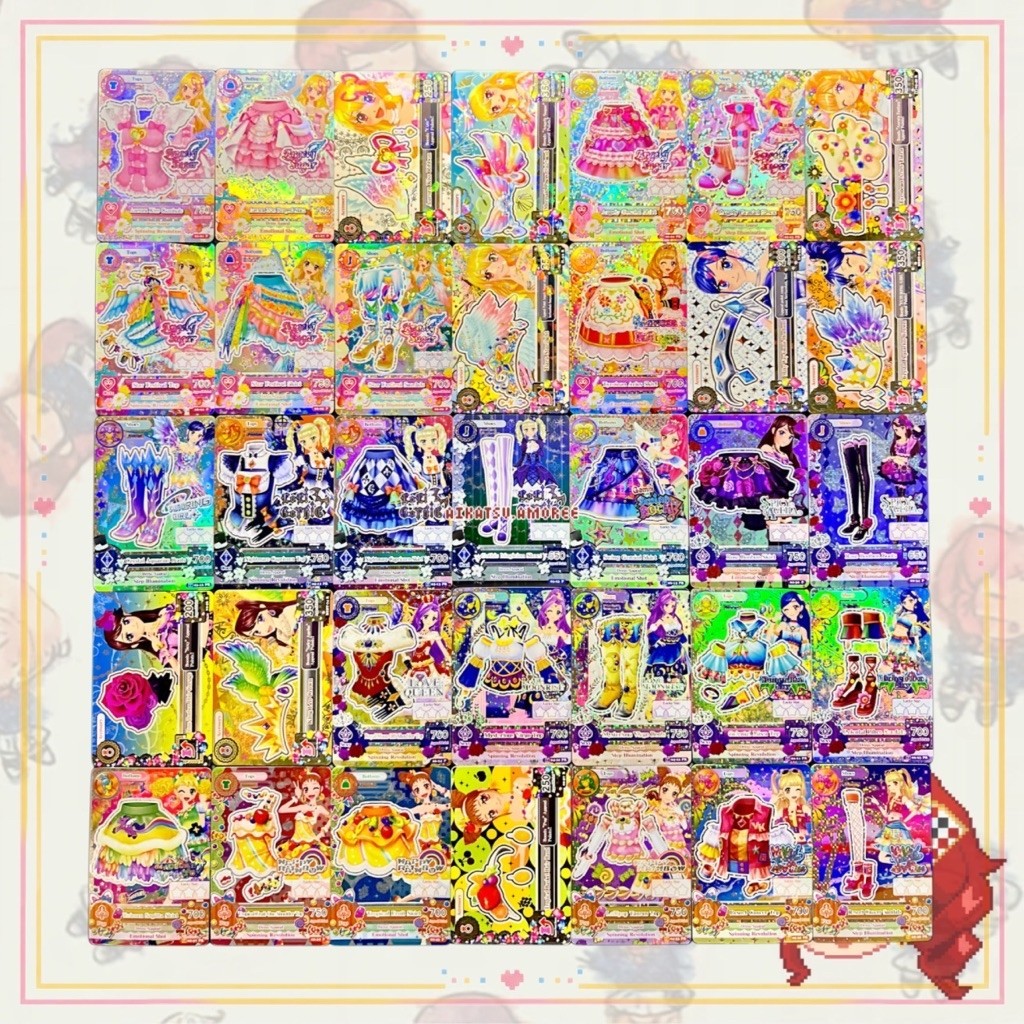 Aikatsu ID Ver Premium Cards Satuan Ichigo Aoi Yurika Otome Sora Mizuki Seira Kii Sakura