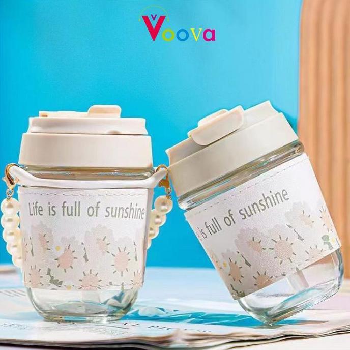 [COD] Tumbler Mutiara/ Gelas Kopi/ Gelas Aesthetic Dengan Handle Mutiara