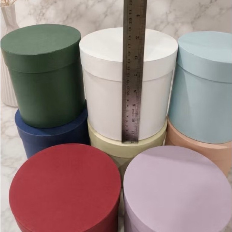 Box Tabung/ Box Bulat Polos/ Box Bunga/ Bloom Box Bulat/ Flower Box Blooming Box Gift Box/Box Buket