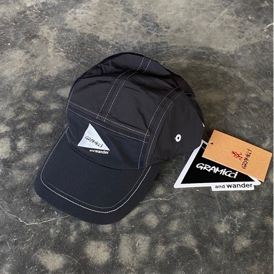 Gramicci x And Wander Pacthwork Wind Cap Black