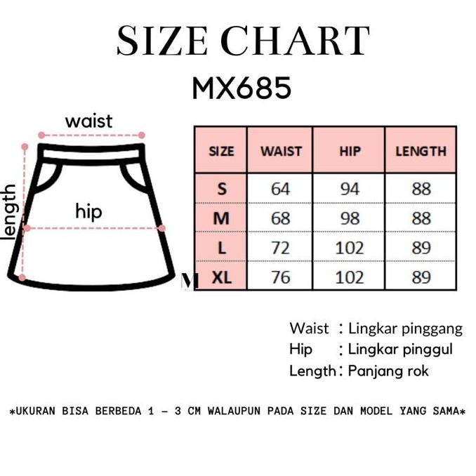 ROK DENIM JEANS MIDI LONG SKIRT DENIM WOMEN PANJANG HW MX685