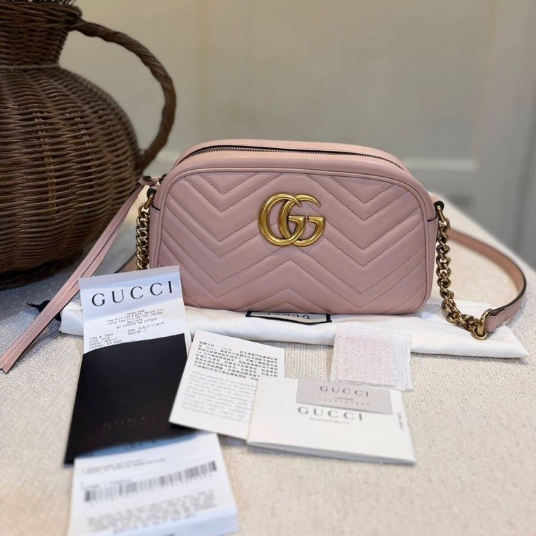 (PRELOVED) Gucci Marmont Small Pink Camera Bag 2017