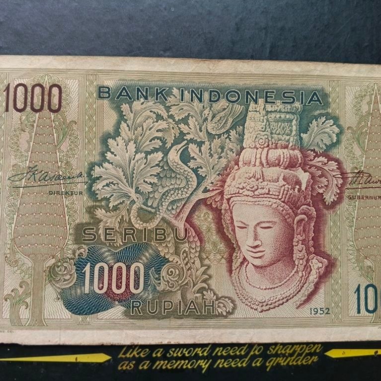 UANG KUNO 1000 RUPIAH SERI BUDAYA TAHUN 1952