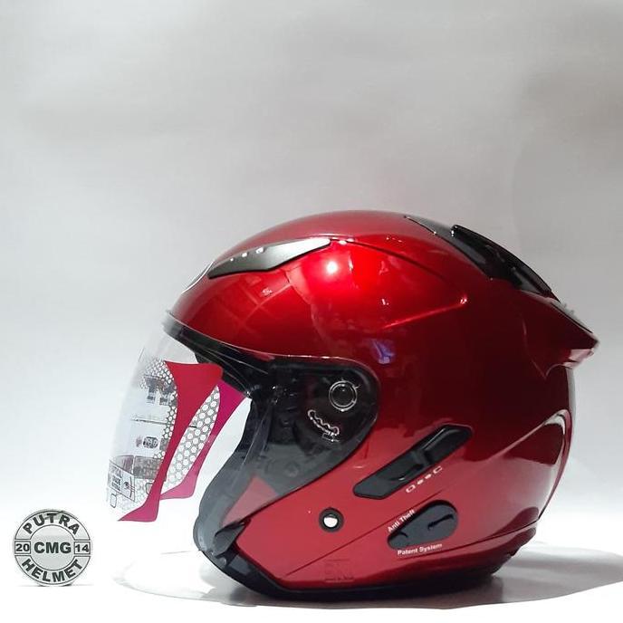 HELM KYT GALAXY MERAH MARUN