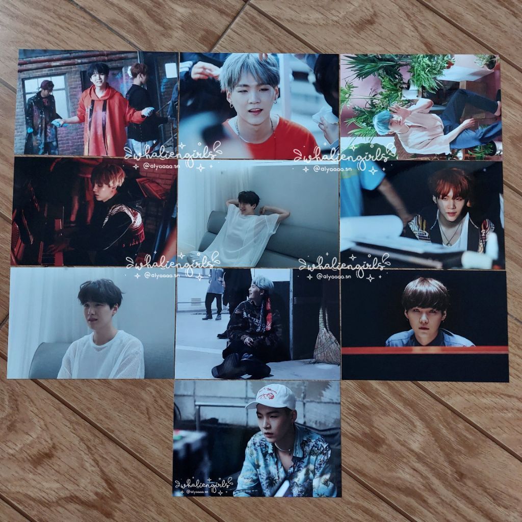 [SET] OFFICIAL POSCARD POSCA ONEUL MIN YOONGI SUGA AGUSTD LIVE PHOTO || ONEUL TOPI PUTIH || AWAN || 