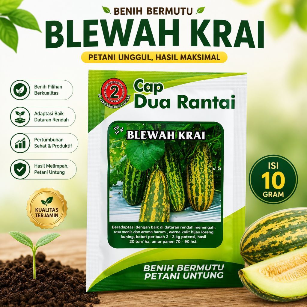 Benih Timun Suri Belang Blewah Krai 10 Gram - Bibit Timun Suri - Benih Timun Suri