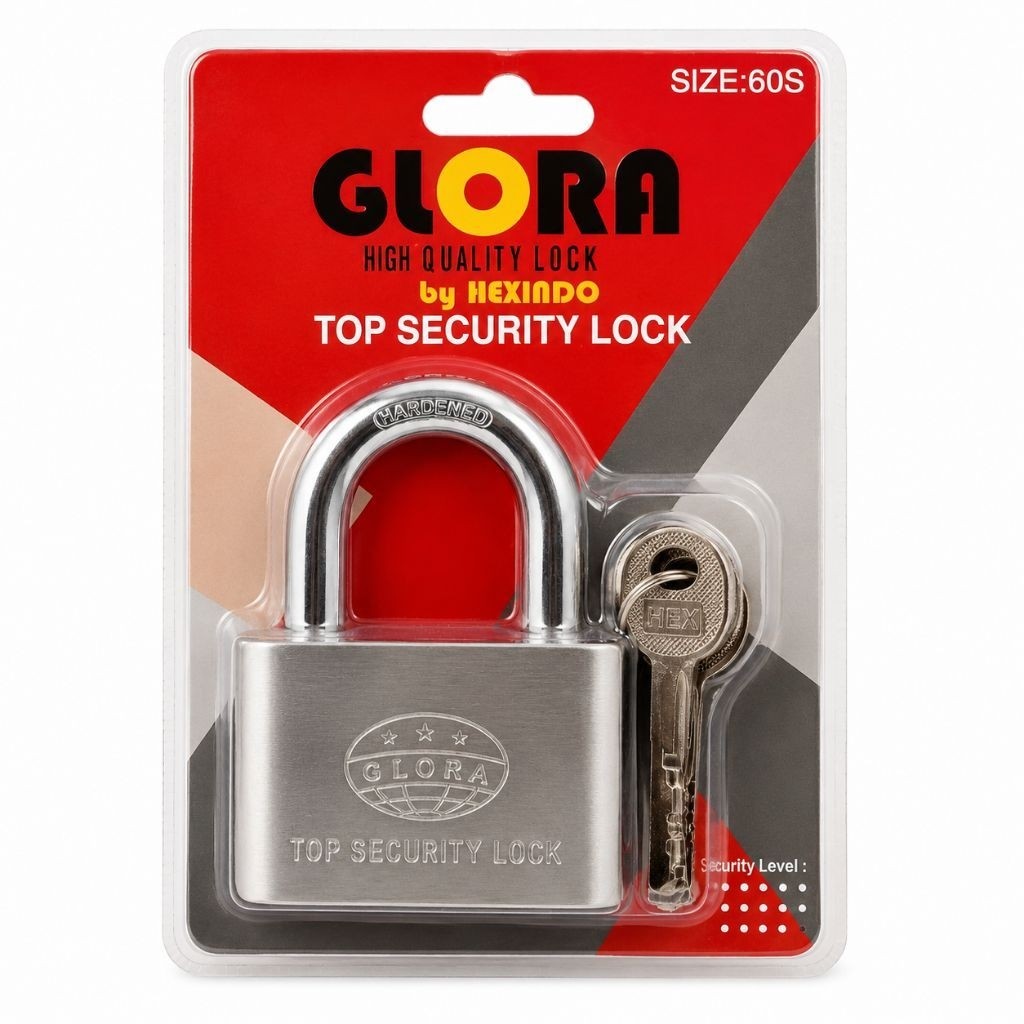 Gembok Glora Size 60S Top Security Lock Gembok Besi(GBS-GG60MM)