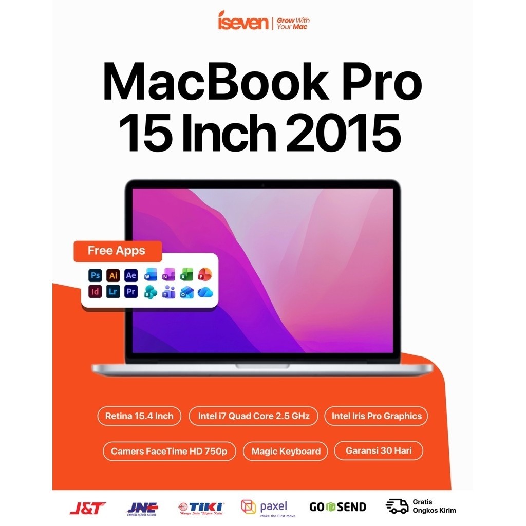 MacBook Pro Retina 2015 15 Inch Core i7 Ram 16Gb Ssd 512Gb Dual Vga