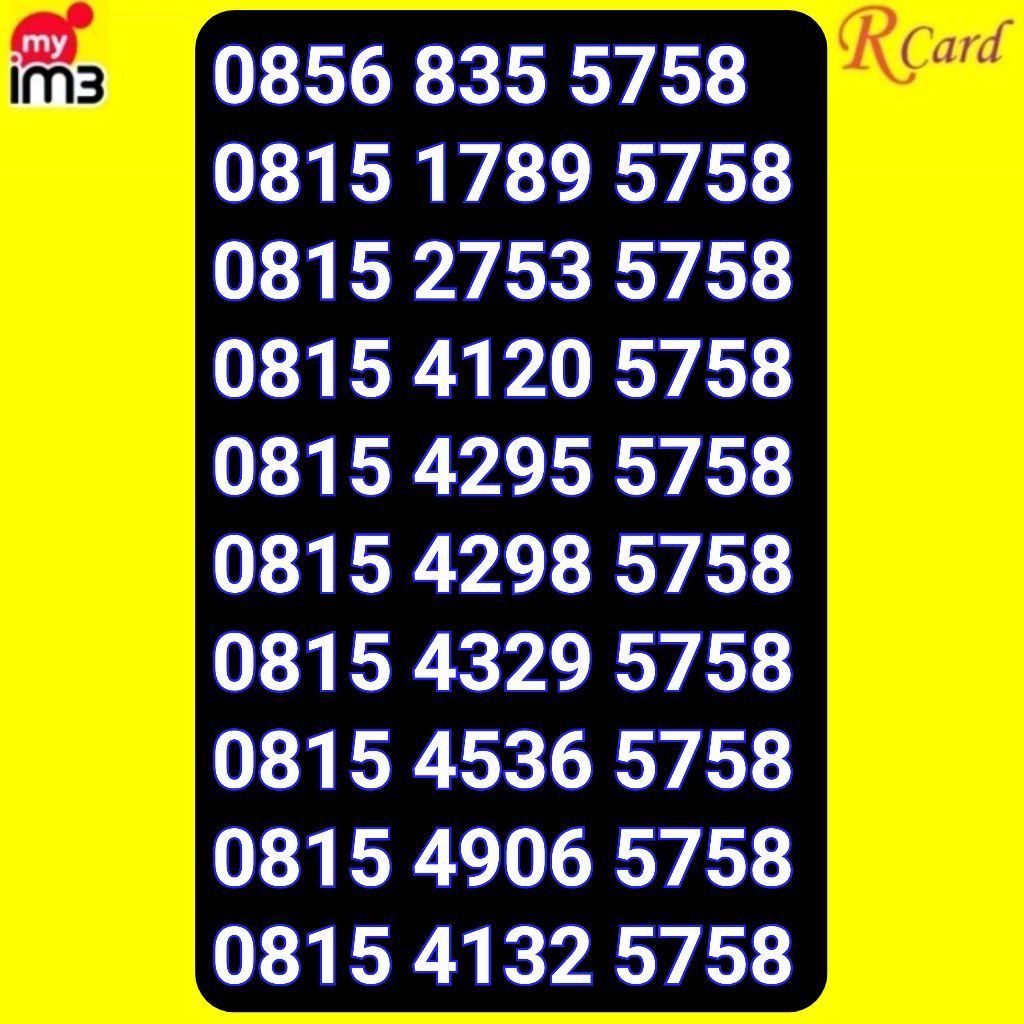 Perdana Nomor Cantik Indosat Im3 Maju Mapan 5758