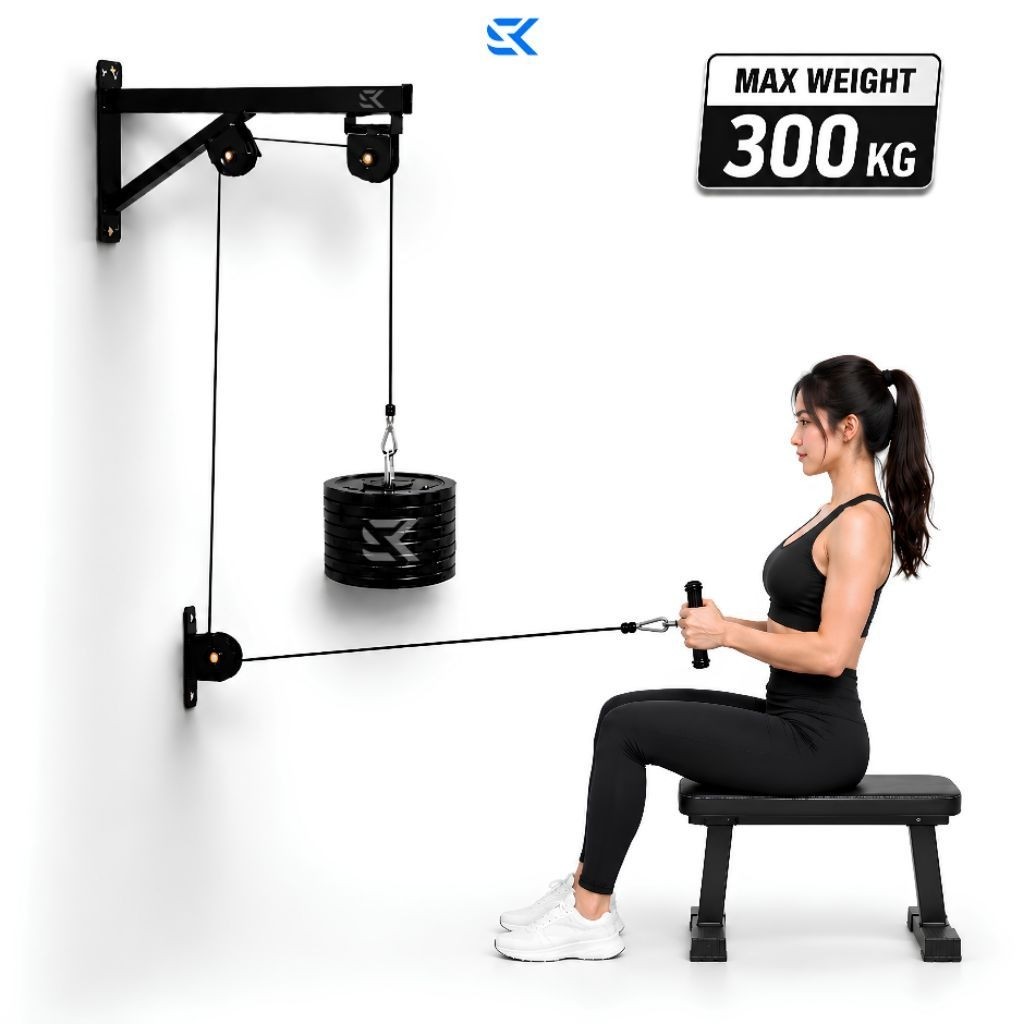 (Promo) Katrol Pull Down Bar Alat Fitness Gym Di Rumah| 1 Set Katrol Pull Down Gym Kuat Dan Berkuali