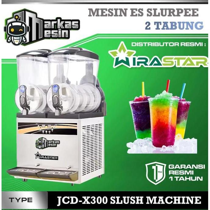 Slush Machine Wirastar Jcd-X300 Mesin Slush Es Slurpee 2 Tabung
