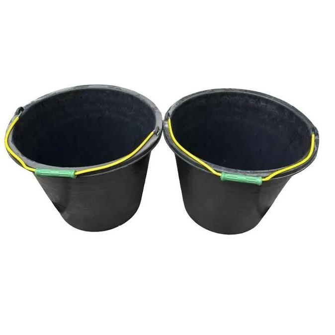 ( 2 Pcs ) Ember Cor 24 Gagang Kawat Kuning Full Karet  Anti Pecah | Ember Serbaguna Tc 24