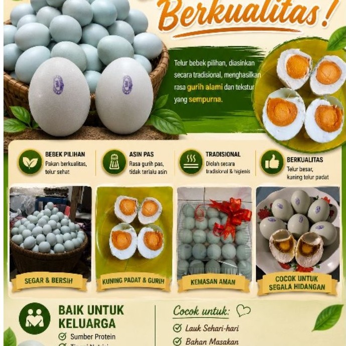 Telur asin brebes Fresh Segar Matang Gurih Masir Asinnya Pas