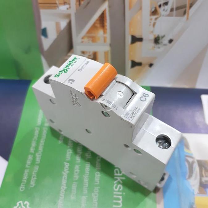 Mcb Schneider 1 Phase Domae 6A Merlin Gerin 6 Ampere C6