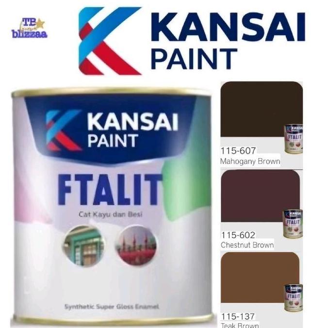 Ftalit 1Kg Ftalit Mahogany Brown 607 Ftalit Teak Brown 137 Ftalit Chestnut Brown 602 Cat Kayu Besi C