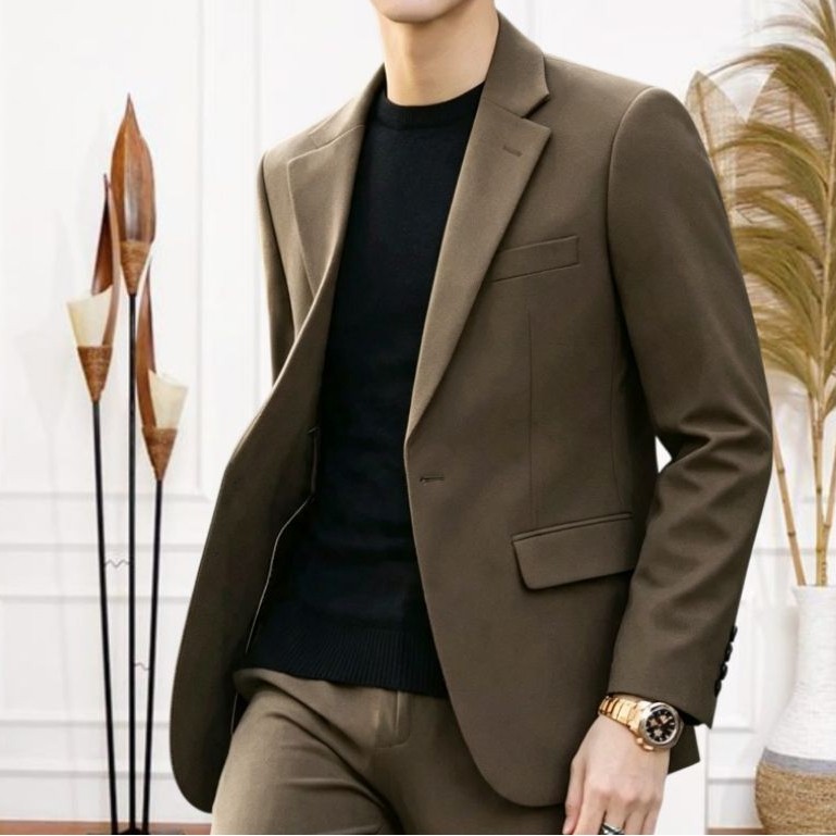 TERBARU JAS BLAZER FORMAL PRIA SLIM FIT HITAM CASUAL SANTAI