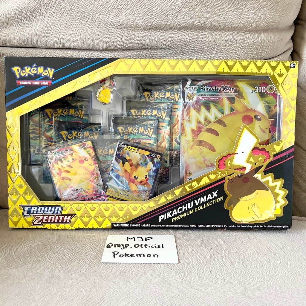 Pokemon English Pikachu VMAX Premium Collection Box TCG Kartu Pokemon Inggris English Pikachu Crown 