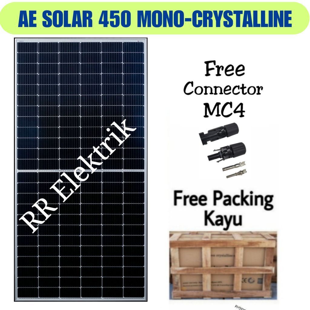 Solar Panel Solar Solar Cell Panel Surya AE SOLAR 450WP MONO 450 WP MONOCRYSTALLINE