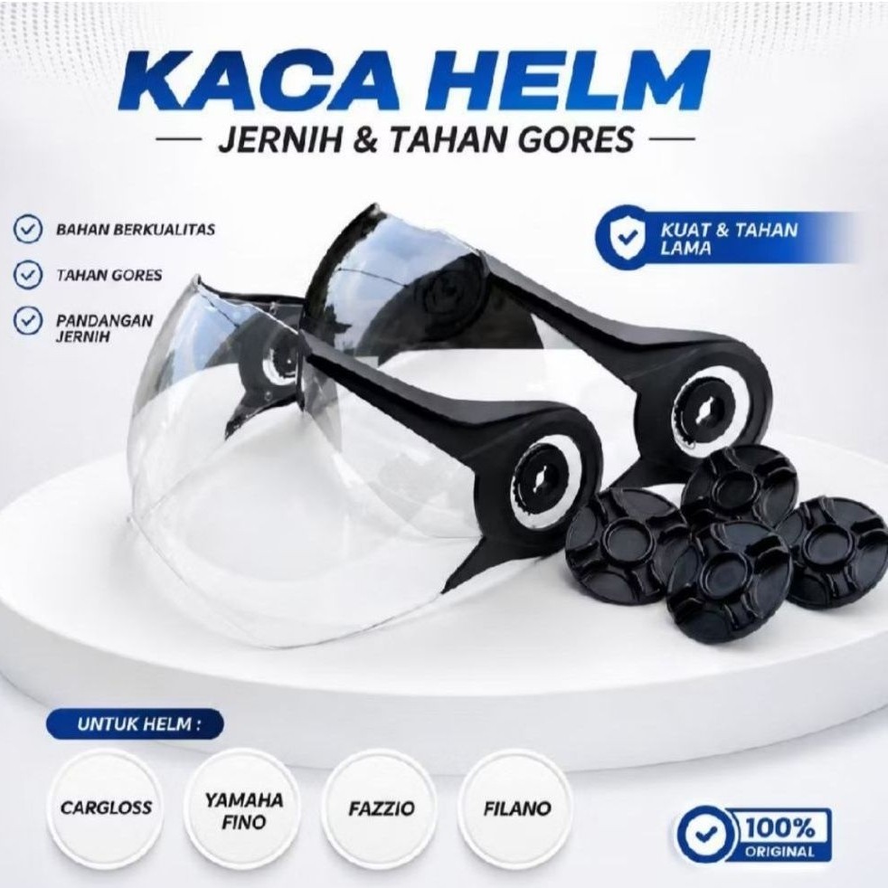 Kaca Cargloss Hijab YRH No Ori / Visor Cargloss Hijab Hitam Bening