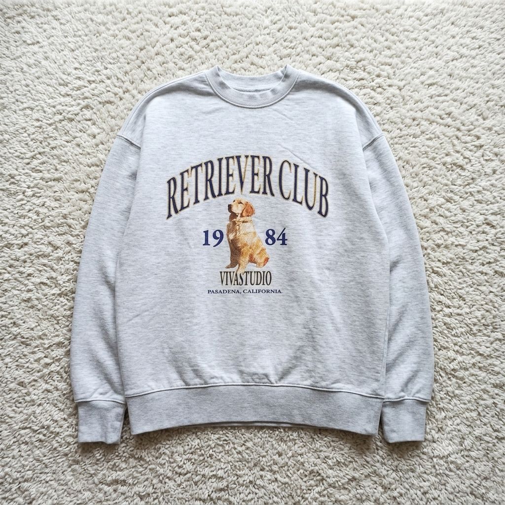 Vivastudio Retriever Club Sweatshirts Grey Katun M