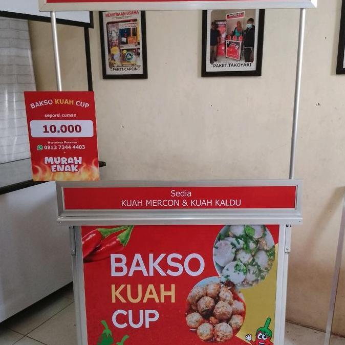 Terlaris Premium Pre Order Booth Portable Meja Lipat Gerobak Lipat Rombong Bahan Aluminium Ukuran 1 