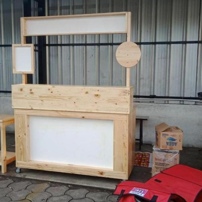 Terlaris Booth Kayu Gerobak Kayu