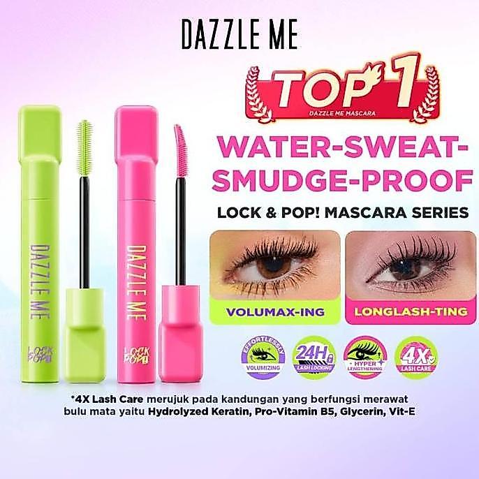 Sb22 Dazzle Me Lock & Pop Duo Mascara Series Volumax-Ing & Longlash-Tingg Waterproof Smudgeproof Tah