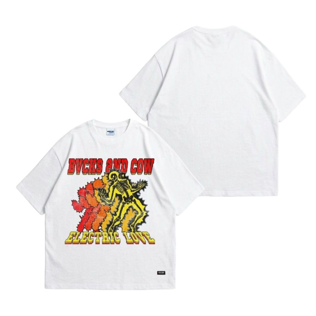 T-SHIRT BUCKSANDCOW OVERSIZE - ELECTRIC LOVE - KAOS BUCKS & COW