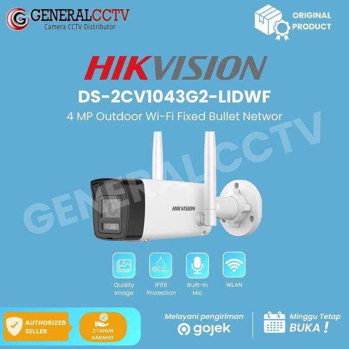 Espio - Hikvision Ds-2Cv1043G2-Lidwf 4Mp Kamera Smart Wifi Bullet Camera Outdoor Cctv