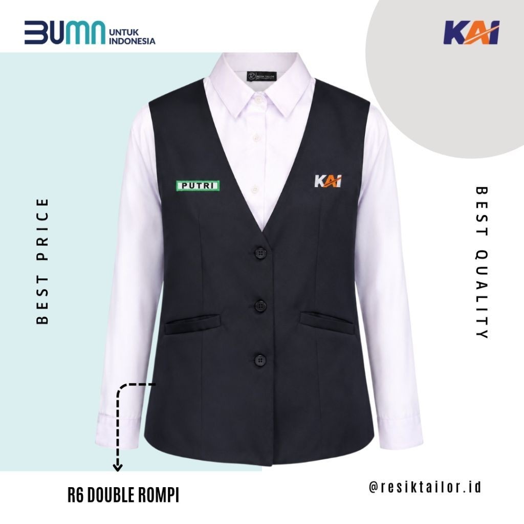 Seragam R6 Double Rompi (Menyatu)