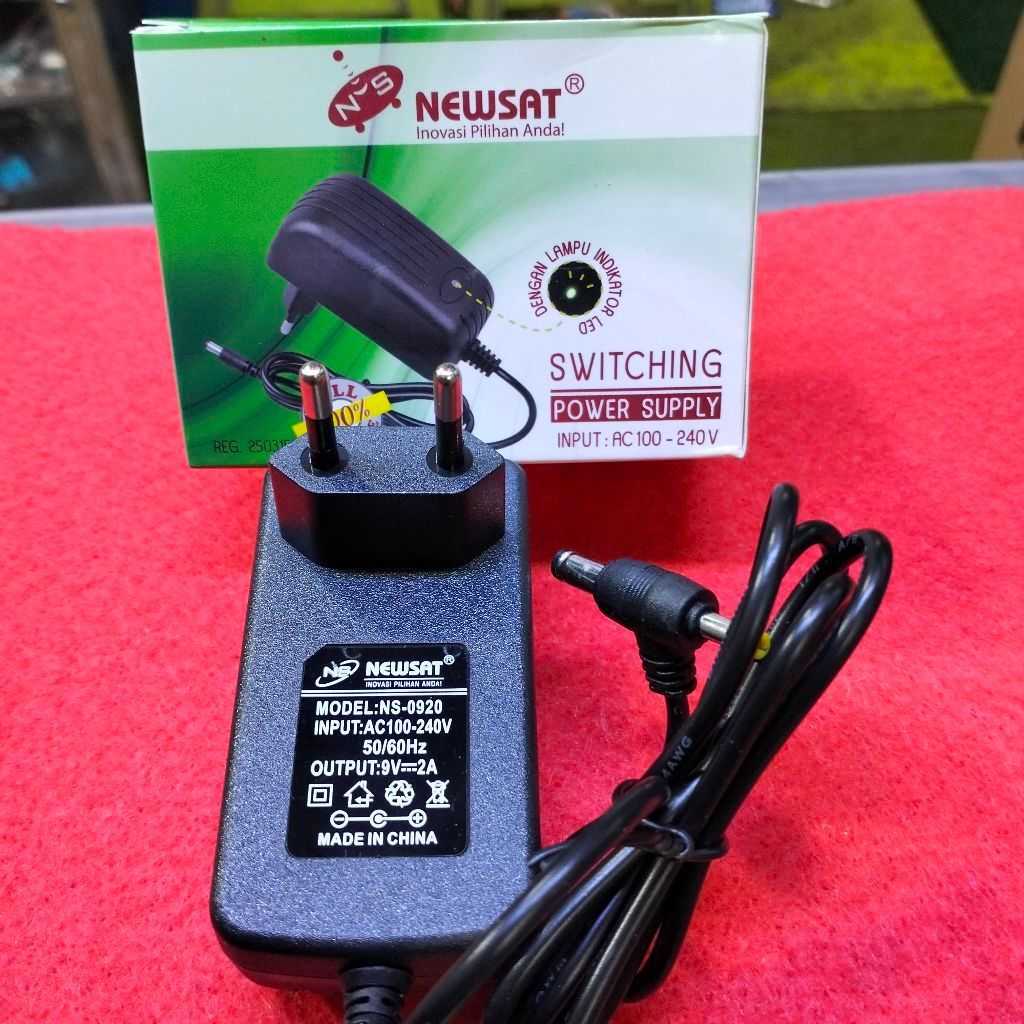 ADAPTOR 2A 9V 2JACK ADAPTOR 9V