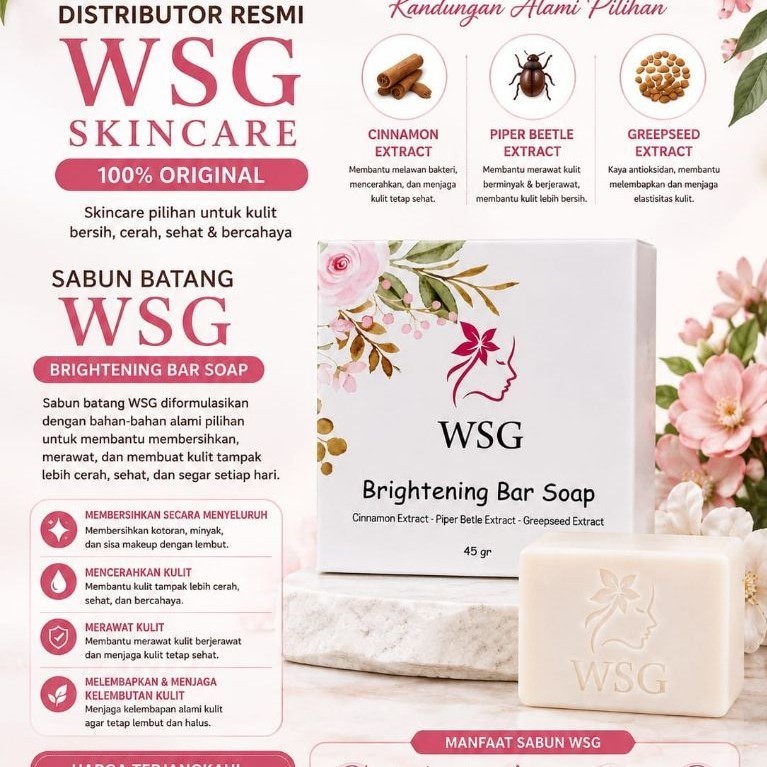 Sabun Batang Muka WSG 45 Gram BPOM