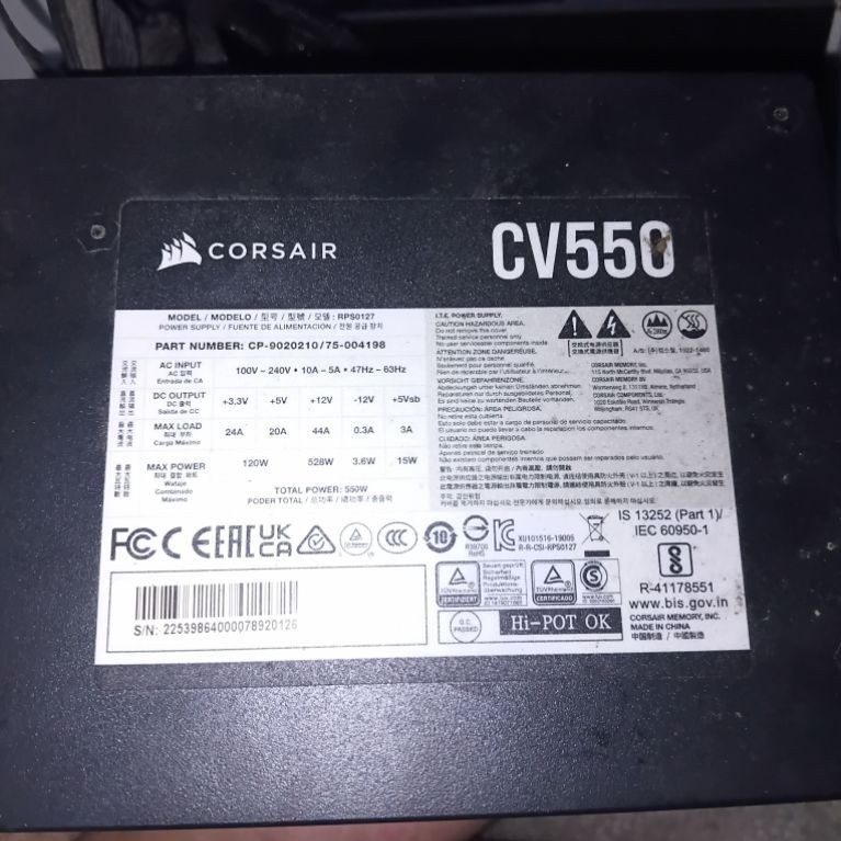 PSU CORSAIR CV550
