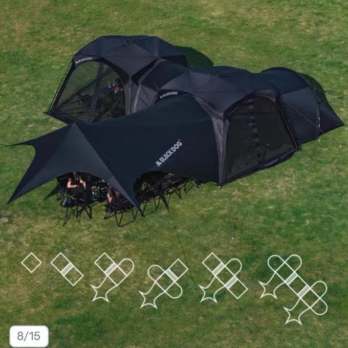 BLACKDOG UNICORN EXPANSION EXTEND FLYSHEET BUAT SHELTER AUTOMATIC BLACKDOG TENDA