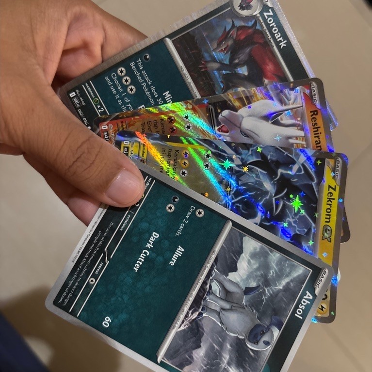 Kartu Pokemon TCG Absol Dark Cutter Zekrom GX Reshiram Zoroark holo