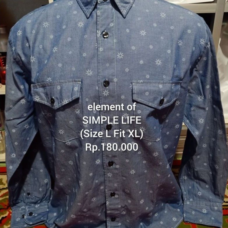 Kemeja Denim Oxford element of SIMPLE LIFE OriginaL