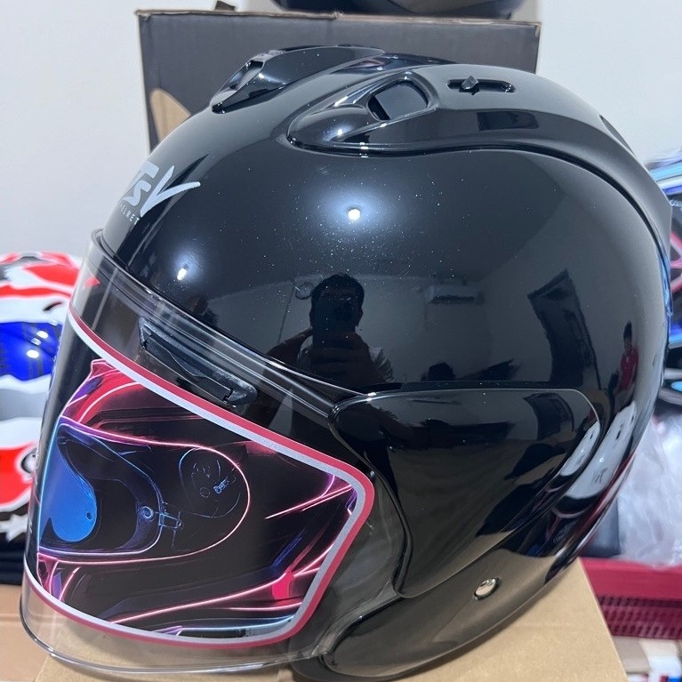 HELM JSV BUKAN TSR SCOTT ARAI VZ RAM RAM 5 BLACK WHITE SHURIKEN SILVER