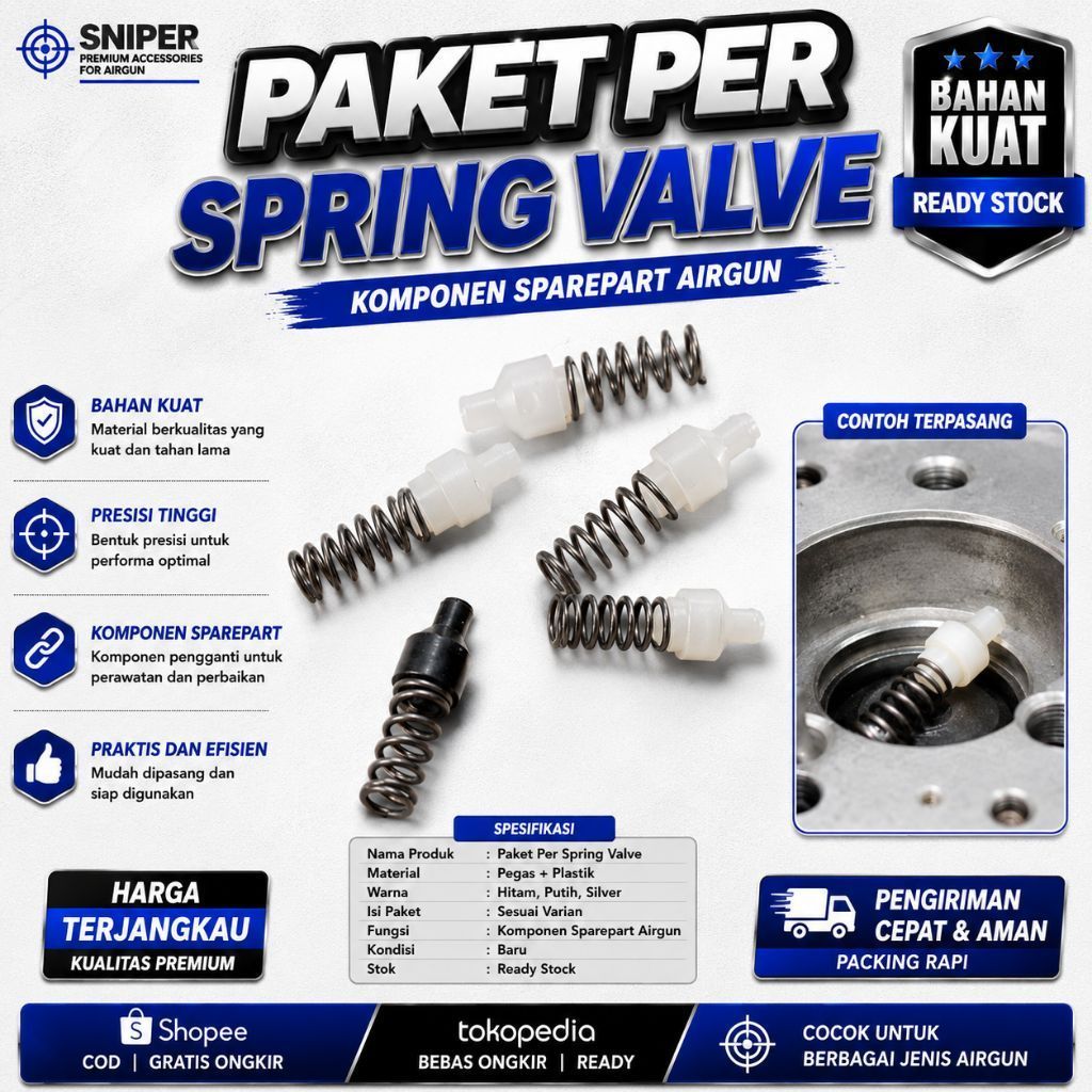 Paket Per Spring Valve / Komponen Sparepart Airgun