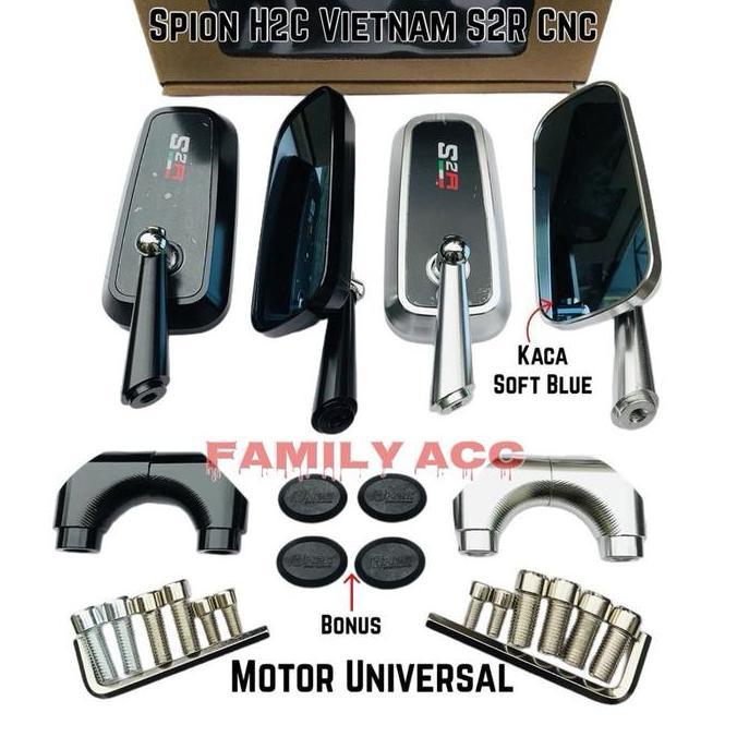 Spion Persegi Circuit S2R Vietnam Original Model H2C Full Cnc Pnp Motor Universal Nmax Old / Nmax Ne