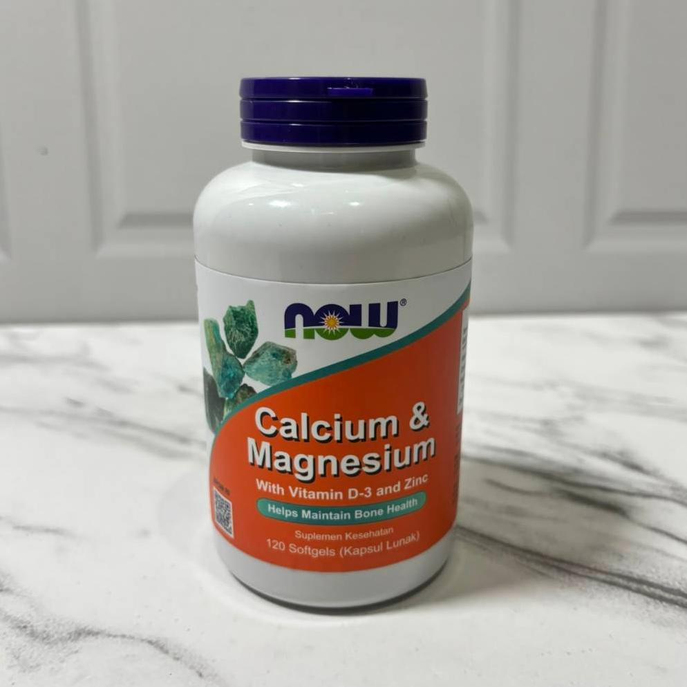 NEW Now Magnesium Calcium Zinc D3 Vit Magnesium Kalsium Zinc D3 120 Softgels kalsium tulang bone vit