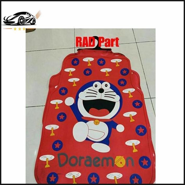 Karpet Mobil Merah Motif Doraemon Universal 2 Baris Promo