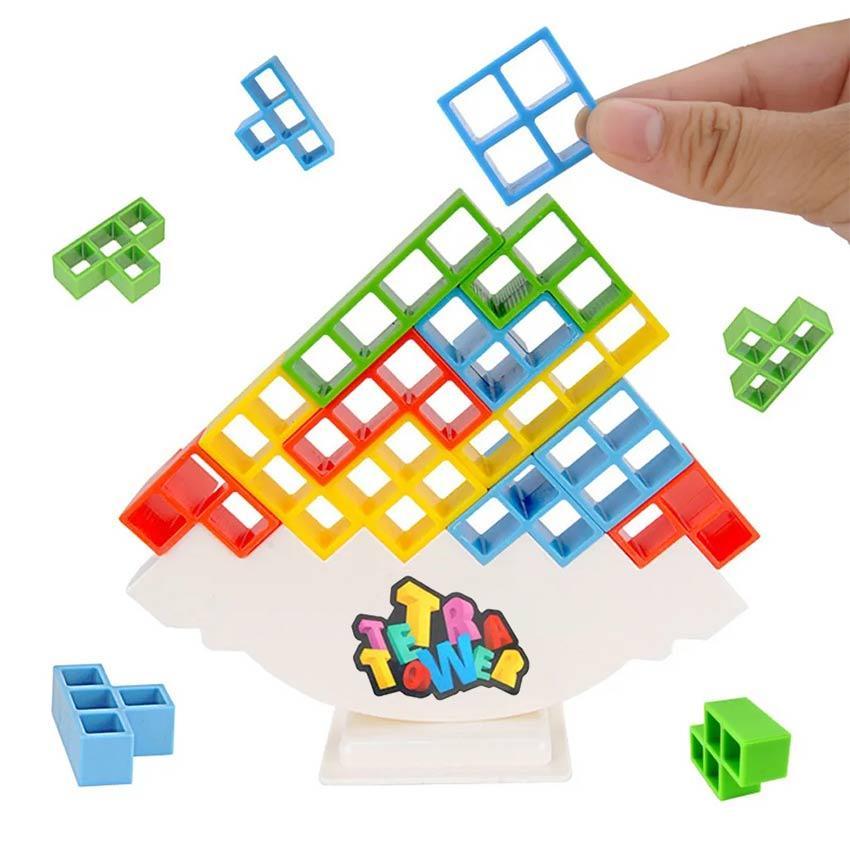 Mainan Fun Tetris Tower / Tetra Balancing / Tetra Tower Mainan Tetris HQ by Eona Vertovim