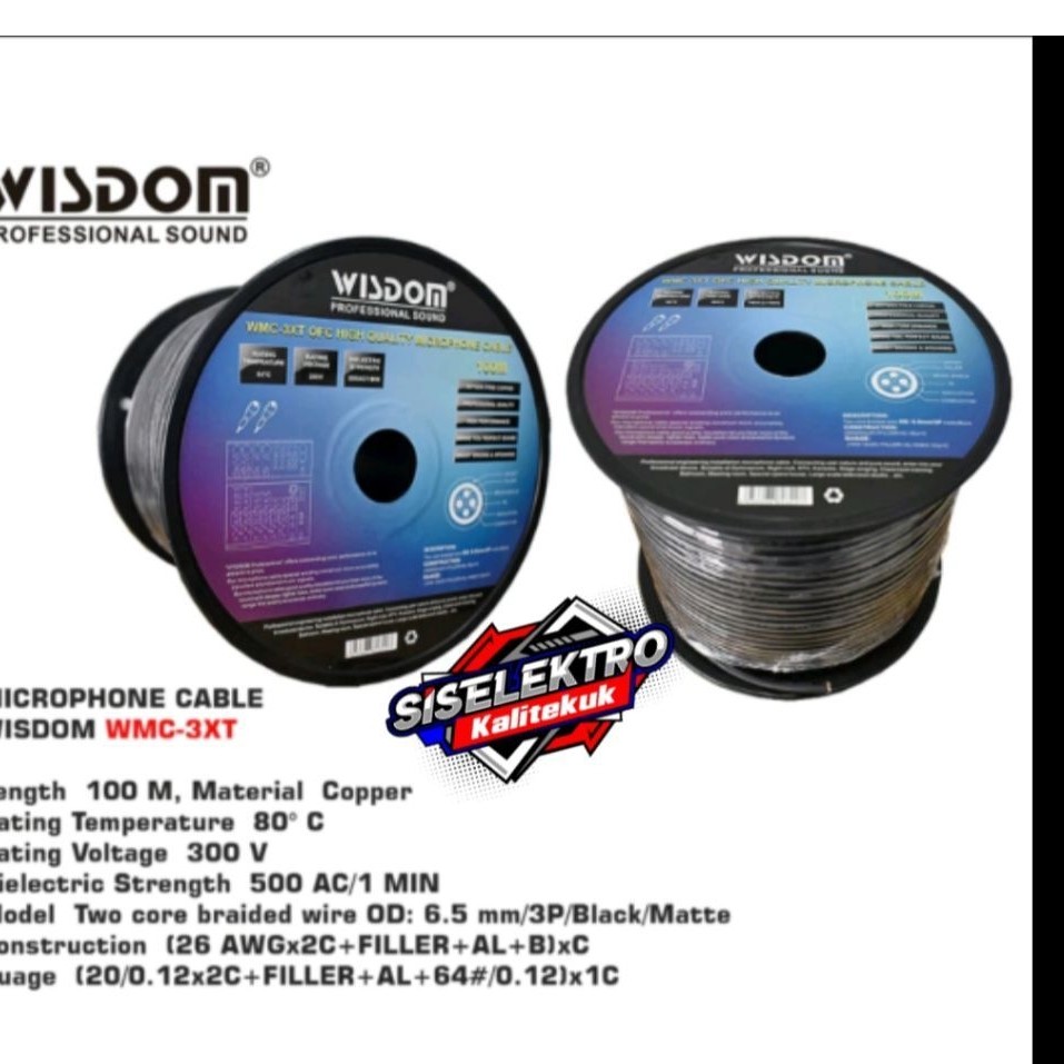 kabel mic microphone Wisdom kabel mic wisdom WMC 3XT