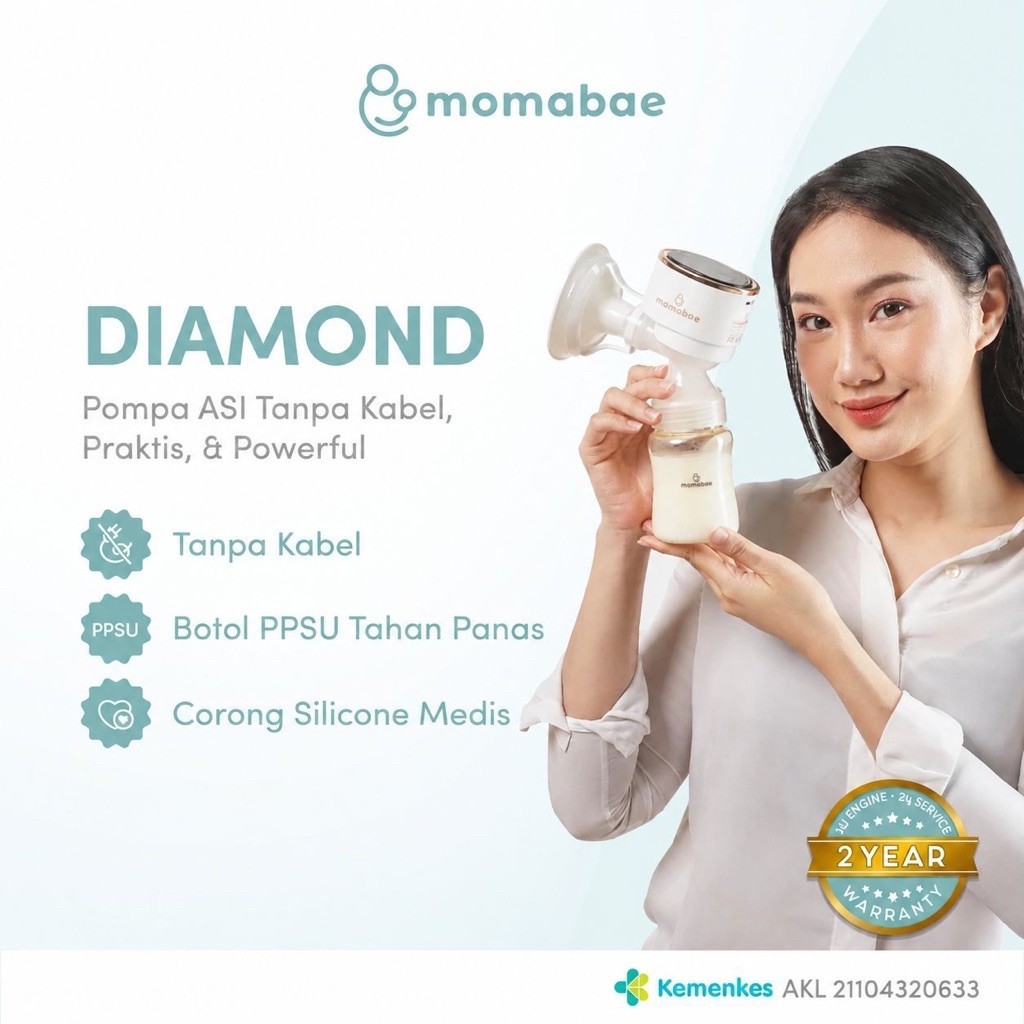 MOMABAE - DIAMOND Pompa ASI Elektrik  / Breast Pump Electric / Pumping ASI Elektrik Portable
