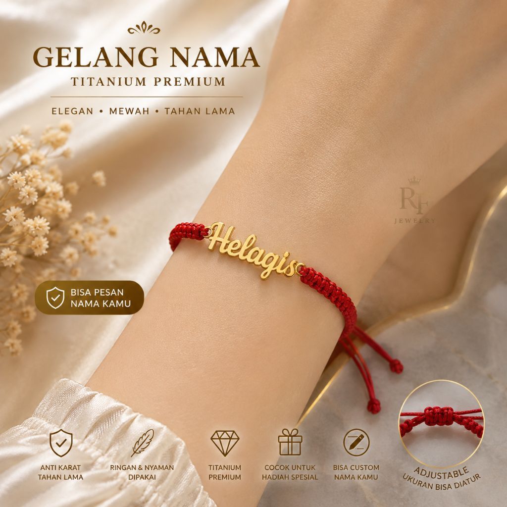 Gelang anak/Dewasa custom nama gelang tali wanita