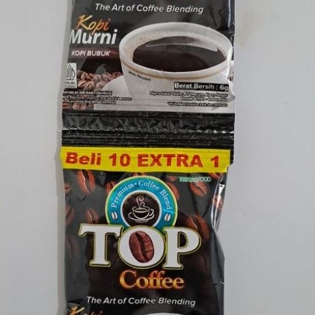 Kopi Top Coffee Murni serenteng isi 10 gratis 1 Top Kopi / Top Kopi Murni / Kopi Murah