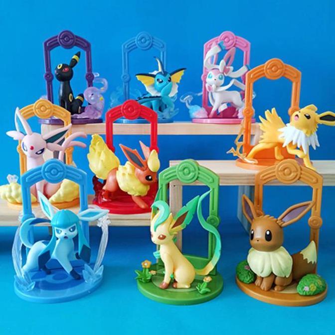 BARKAHCELL44 - BLINDBOX EEVEE EEVEELUTION ACTION FIGURE MINIATUR TOPPER KUE PAJANGAN MAINAN TOY EEVE
