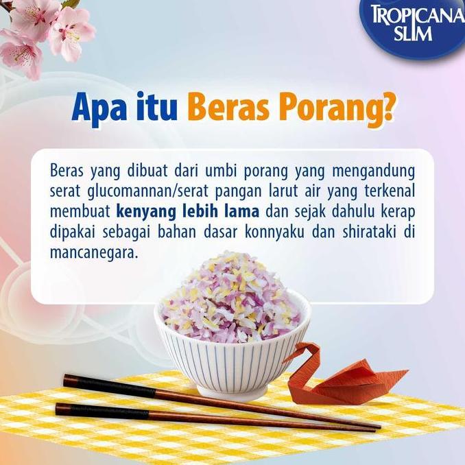 Tropicana Slim Beras Porang 1kg Series - Beras Porang Instan 1000g / Beras Porang Golden Ube 1000g -