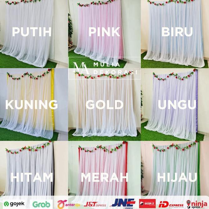 Backdrop Kain Lamaran Decoration Background 2m Abutai Tile